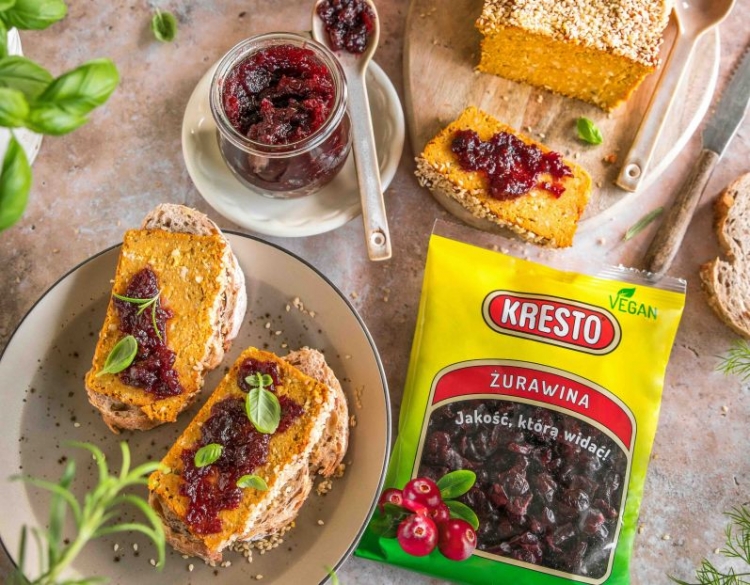 Wege pasztet z konfiturą z żurawiny