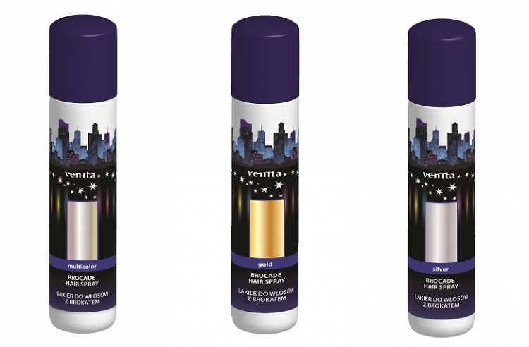 Nowość Venita lakiery do włosów z brokatem