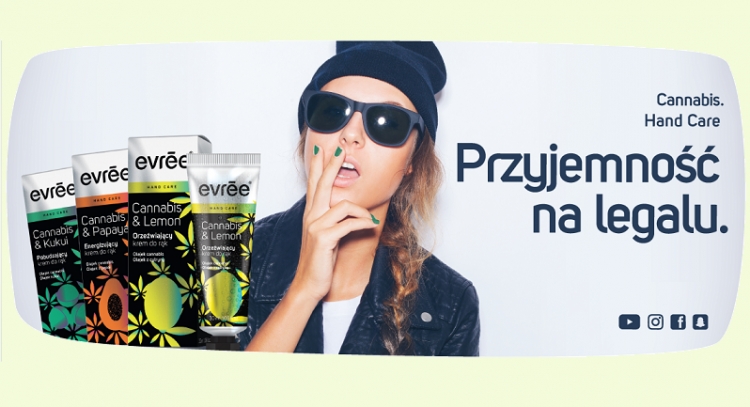 Nowość evrēe kremy do rąk z olejkiem cannabis