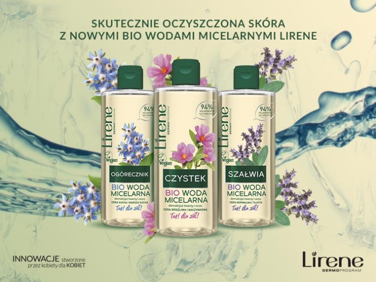 Nowość Lirene Bio wody micelarne