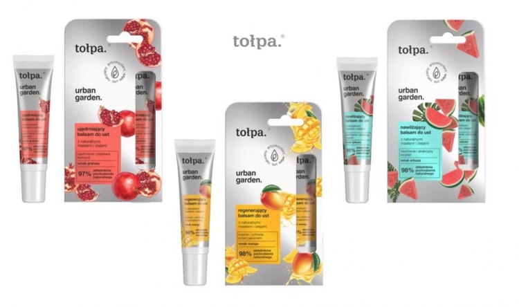 Nowość balsamy do ust tołpa urban garden