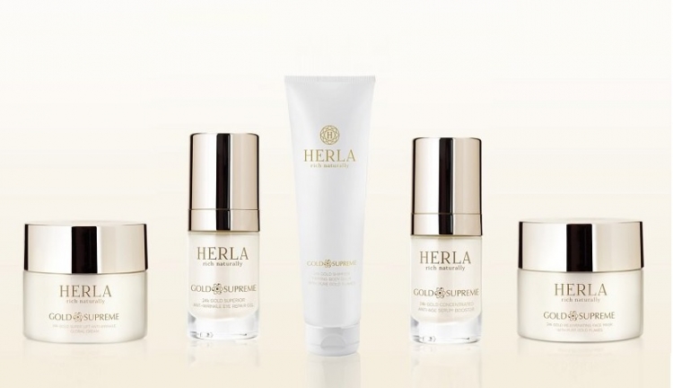 Pielęgnacja skóry twarzy złotem - Herla