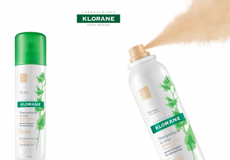 Nowość Klorane suchy szampon na bazie wyciągu z pokrzywy