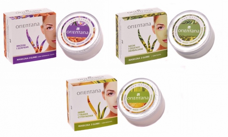 Maseczki z glinek i ekstraktów roślinnych Orientana