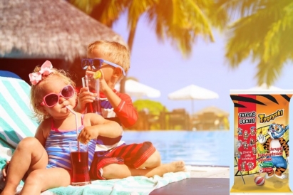 Tygryski chrupki kukurydziane plecione + tatuaż