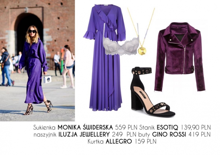 Fioletowy modowy zawrót głowy