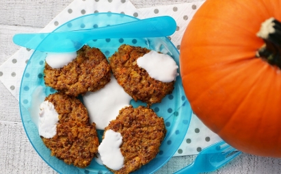 Chrupiące placuszki z kaszy gryczanej z dynią