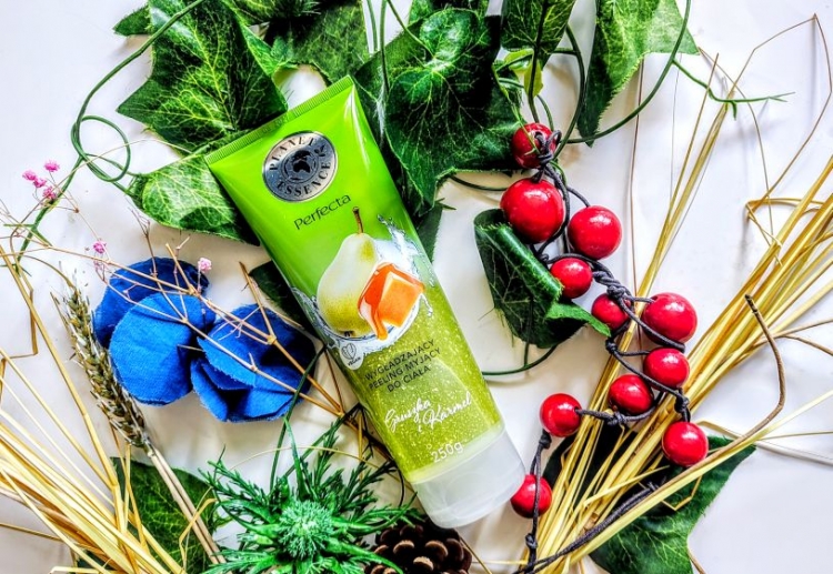 Perfecta Planet Essence wygładzający peeling myjący do ciała gruszka i karmel