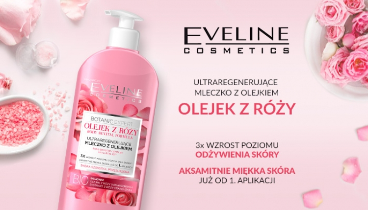 Nowość Eveline mleczko z olejkiem z róży z linii Botanic Expert