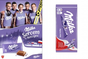 Radość wspólnego kibicowania skoczkom z Milka