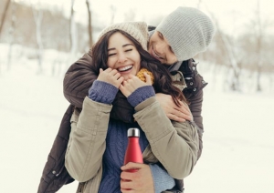 Zimowy spacer we dwoje z Wink Bottle